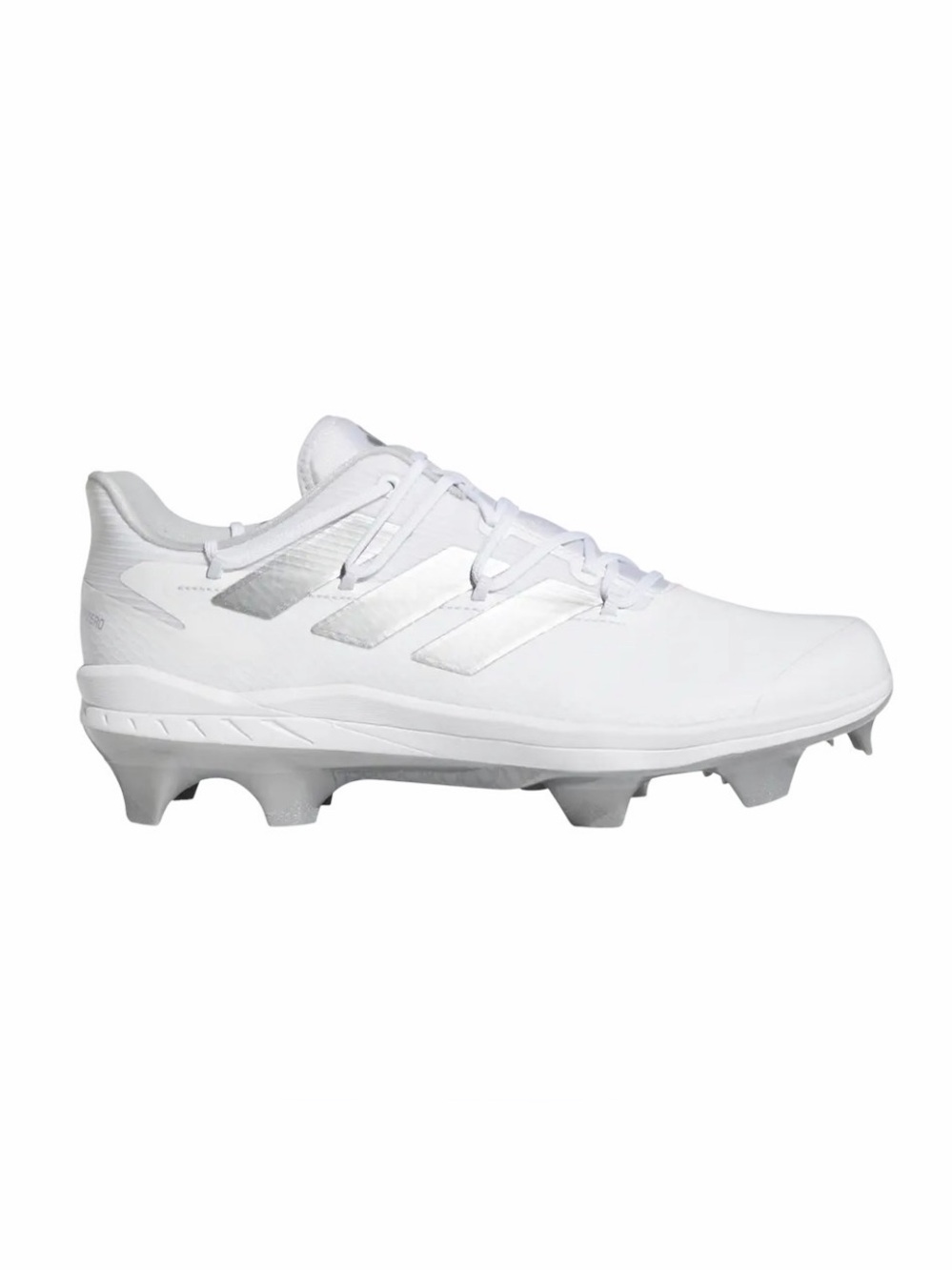 Adidas Adizero Afterburner 8 Pro TPU 'White Silver Metallic Baseball Cleats